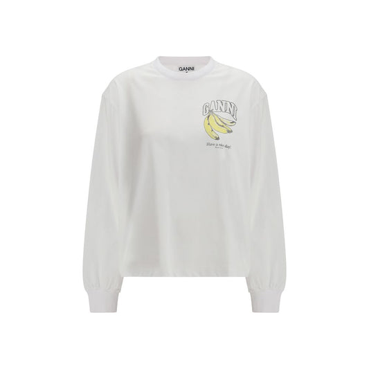 White Cotton Long Sleeve T-Shirt