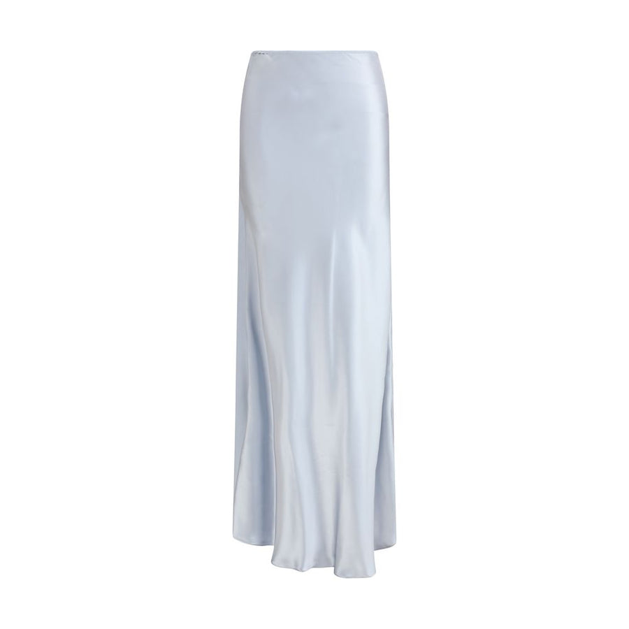 Blue Viscose Long Skirt