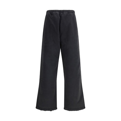 Black Cotton Casual Pants