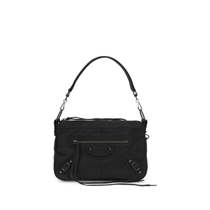 Black Polyamide Shoulder Bag