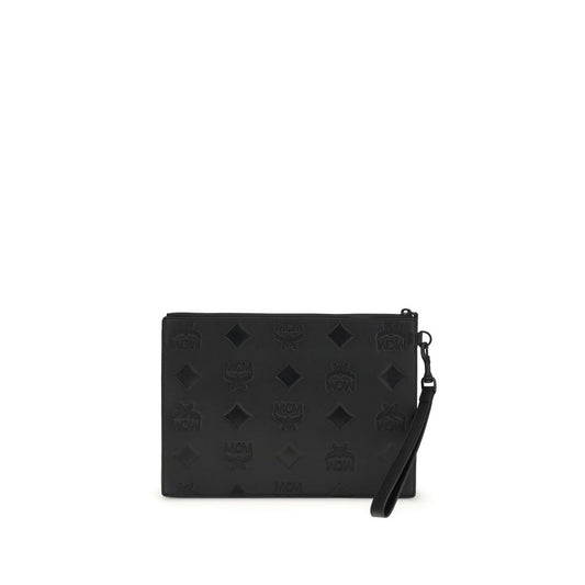 Black Calf Leather Bos Taurus Clutch Bag