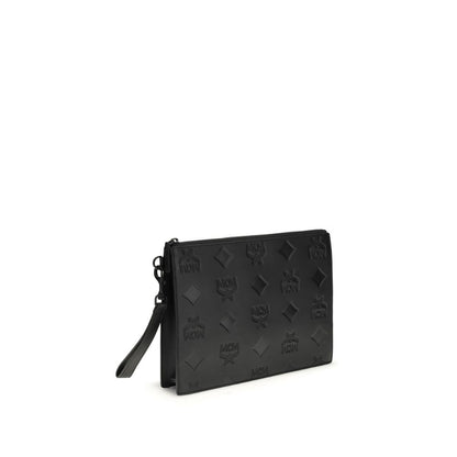 Black Calf Leather Bos Taurus Clutch Bag