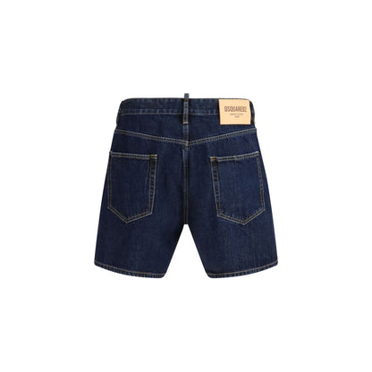 Blue Cotton Bermuda Shorts