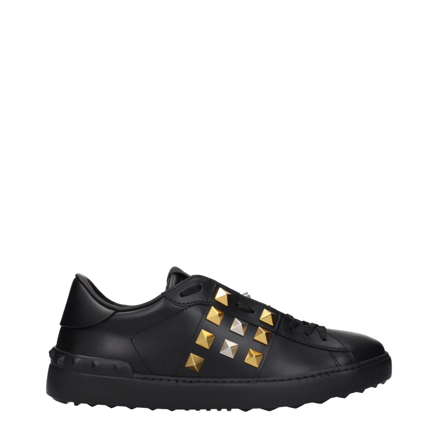 Black Leather Sneakers
