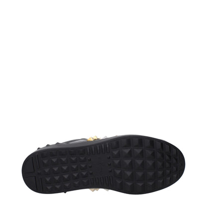 Black Leather Sneakers