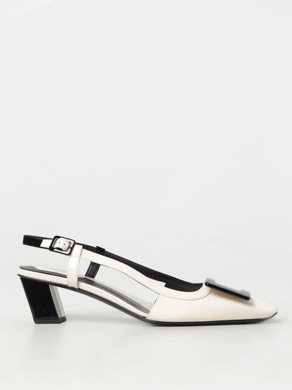 Black Leather High Heel Pumps