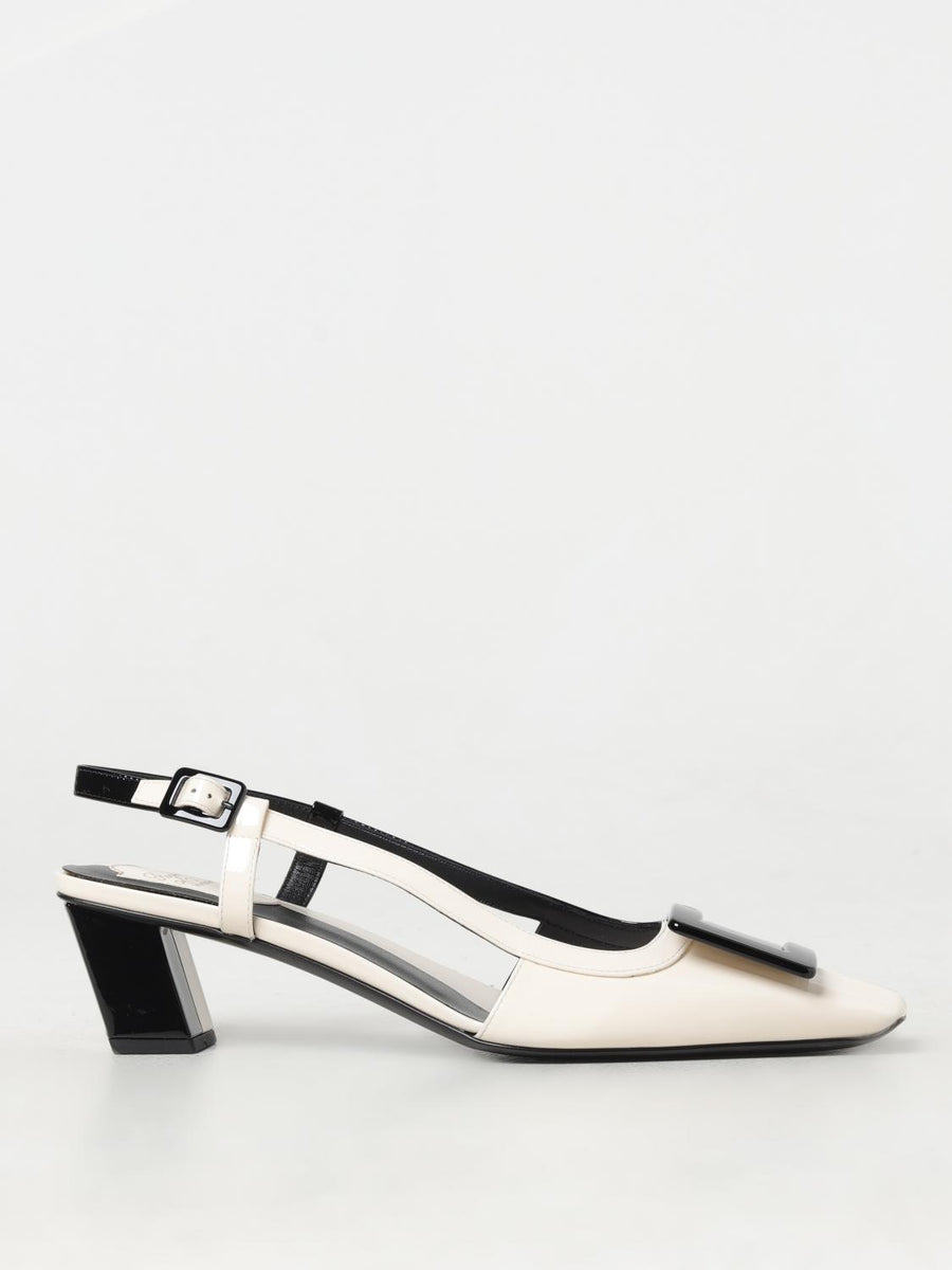 Black Leather High Heel Pumps