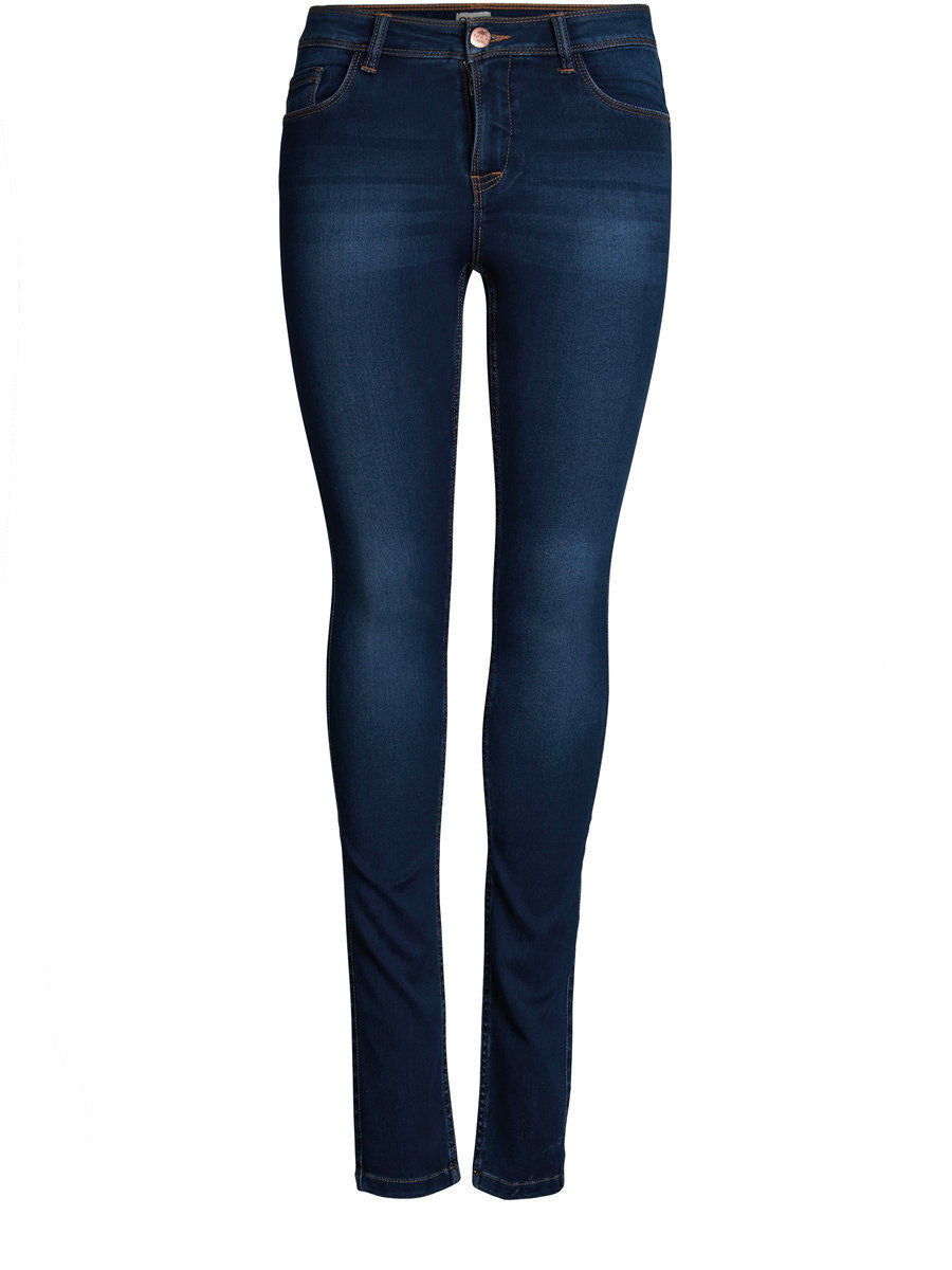 Blue Cotton Skinny Jeans