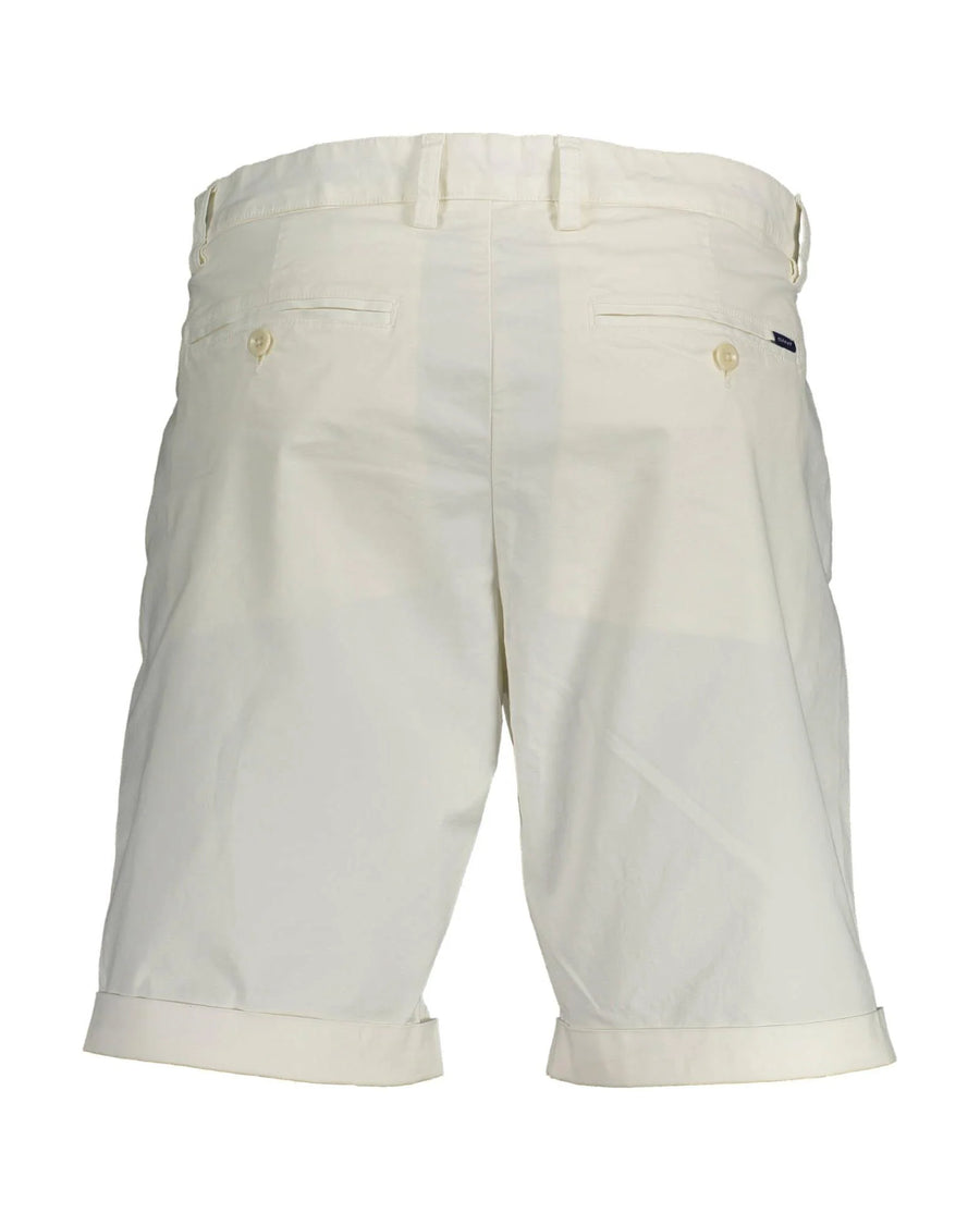 White Cotton Bermuda Shorts