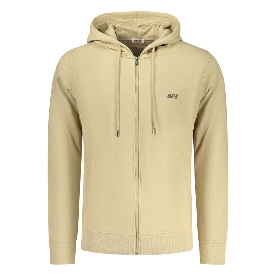 Beige Cotton Men's Hoodie