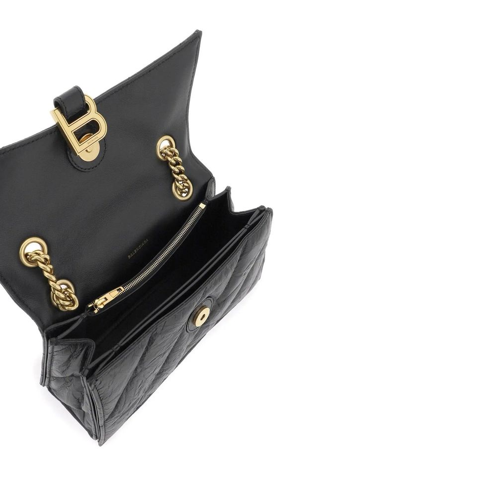 Black Calfskin Shoulder Bag