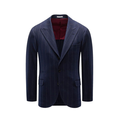 Blue Virgin Wool Coat