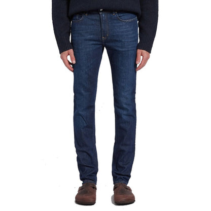 Blue Cotton Slim Fit Jeans