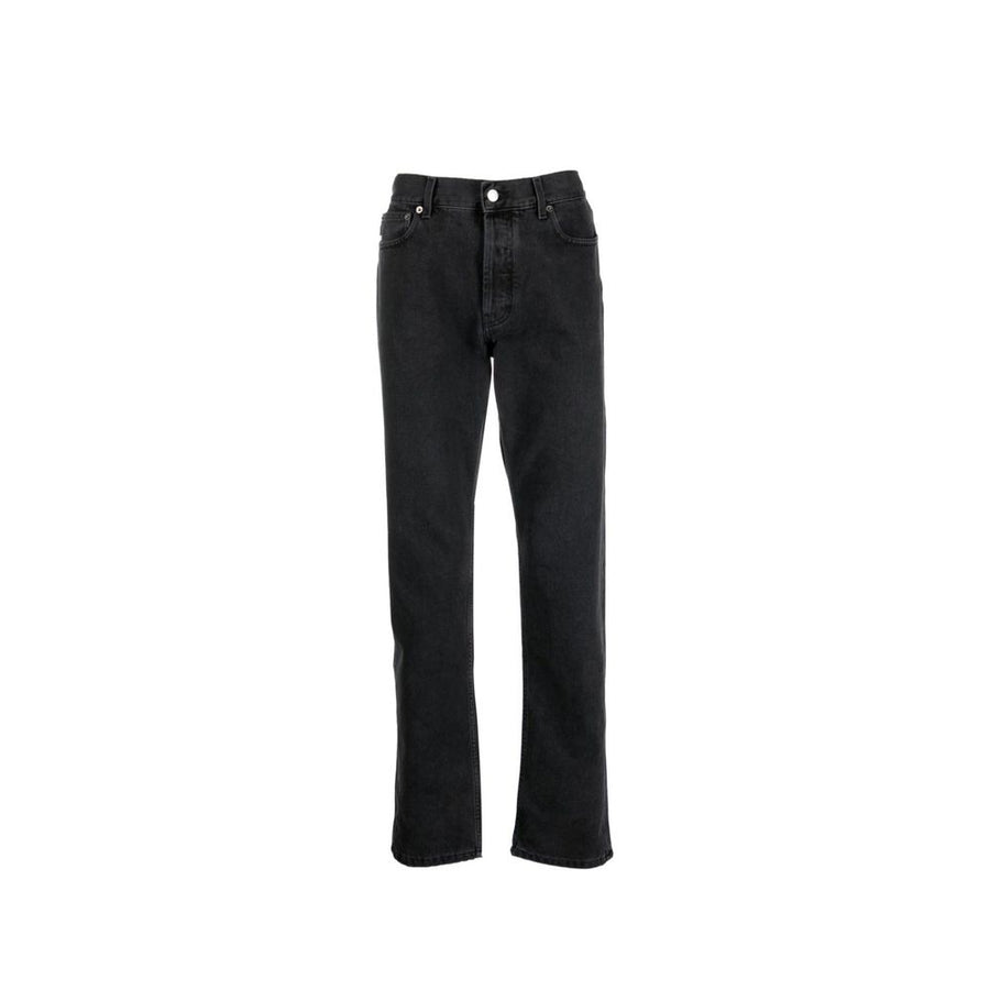 Black Cotton Slim Fit Jeans