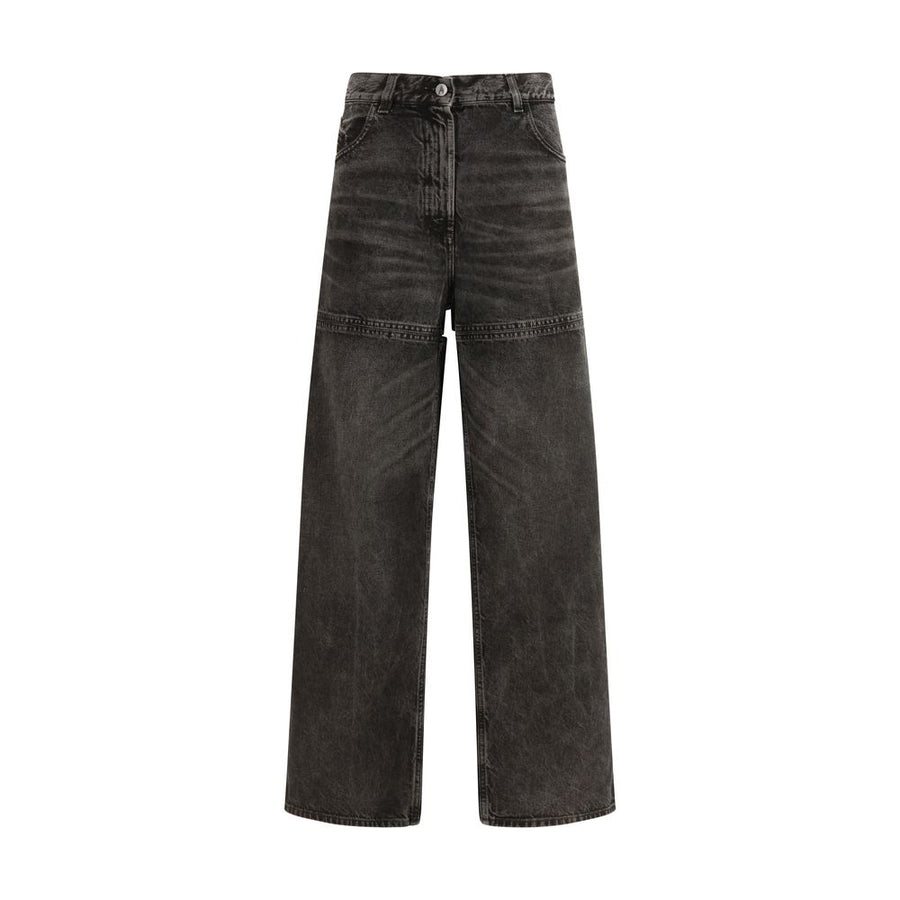Black Cotton High-Waisted Jean