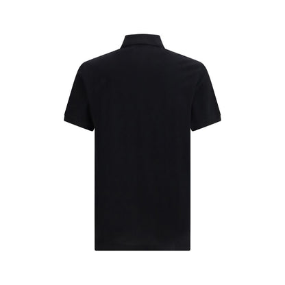 Black Cotton Polo Shirt