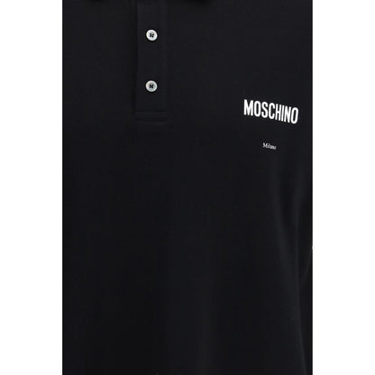 Black Cotton Polo Shirt