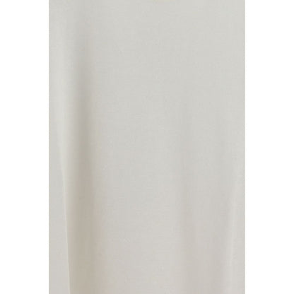 White Linen Sleeveles T-Shirt