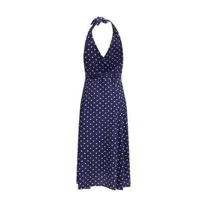 Blue Silk Casual Dress