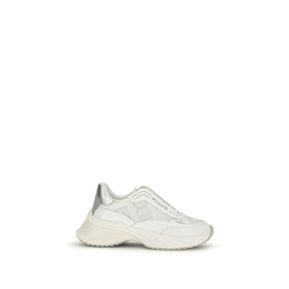 White Calf Leather Bos Taurus Chunky Sneakers