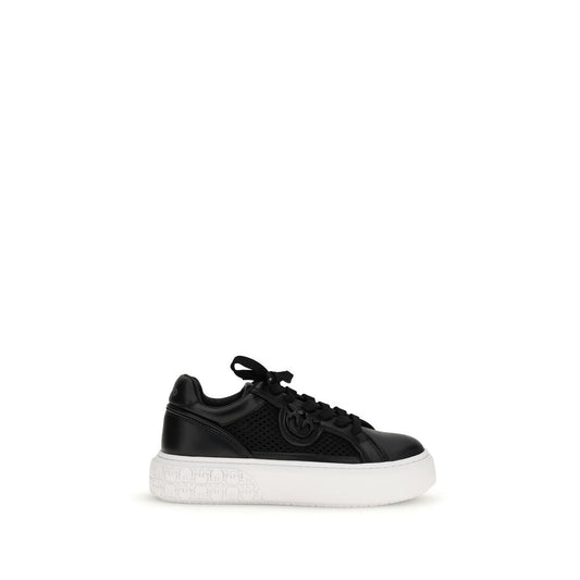 Black Calf Leather Bos Taurus Platform Sneakers
