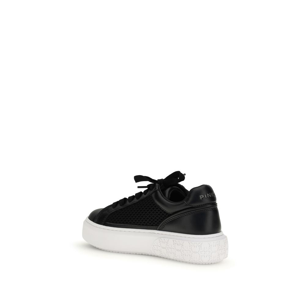 Black Calf Leather Bos Taurus Platform Sneakers