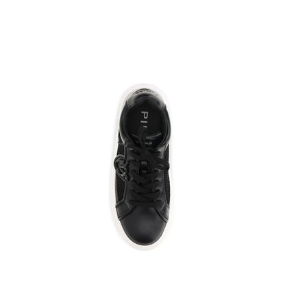 Black Calf Leather Bos Taurus Platform Sneakers