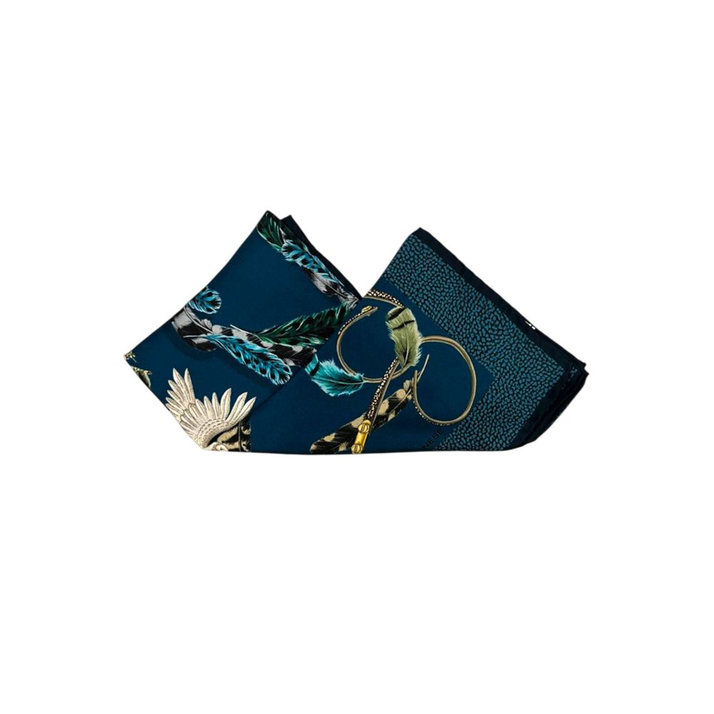 Blue Silk Women Scarf