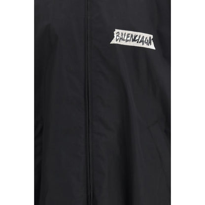 Black Cotton Shell Jacket