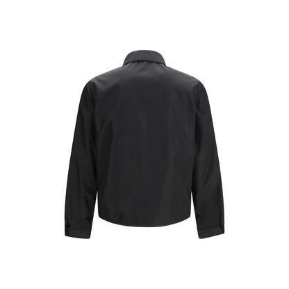 Black Recycled Polyamide Full-Length Jacket