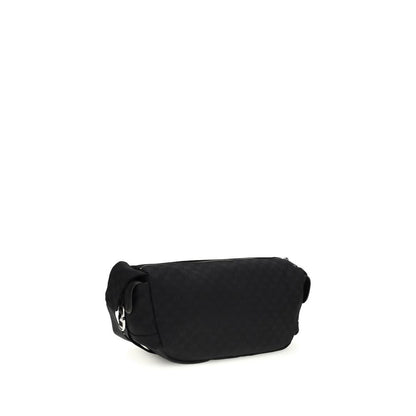 Black Fabric Shoulder Bag