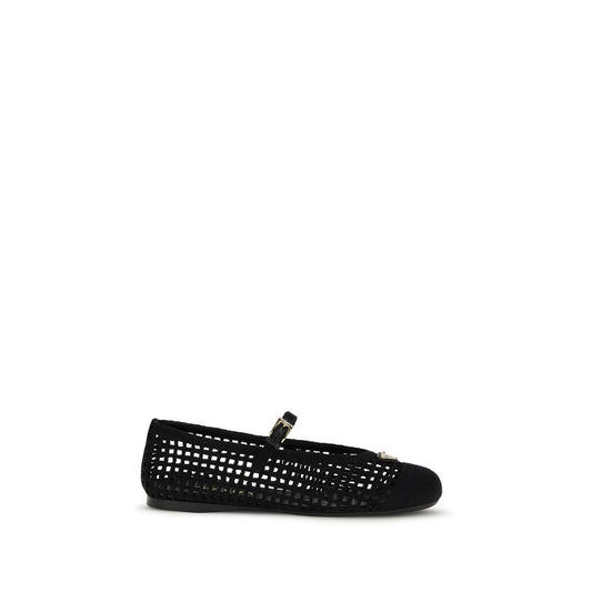 Black Cotton Ballet Flats