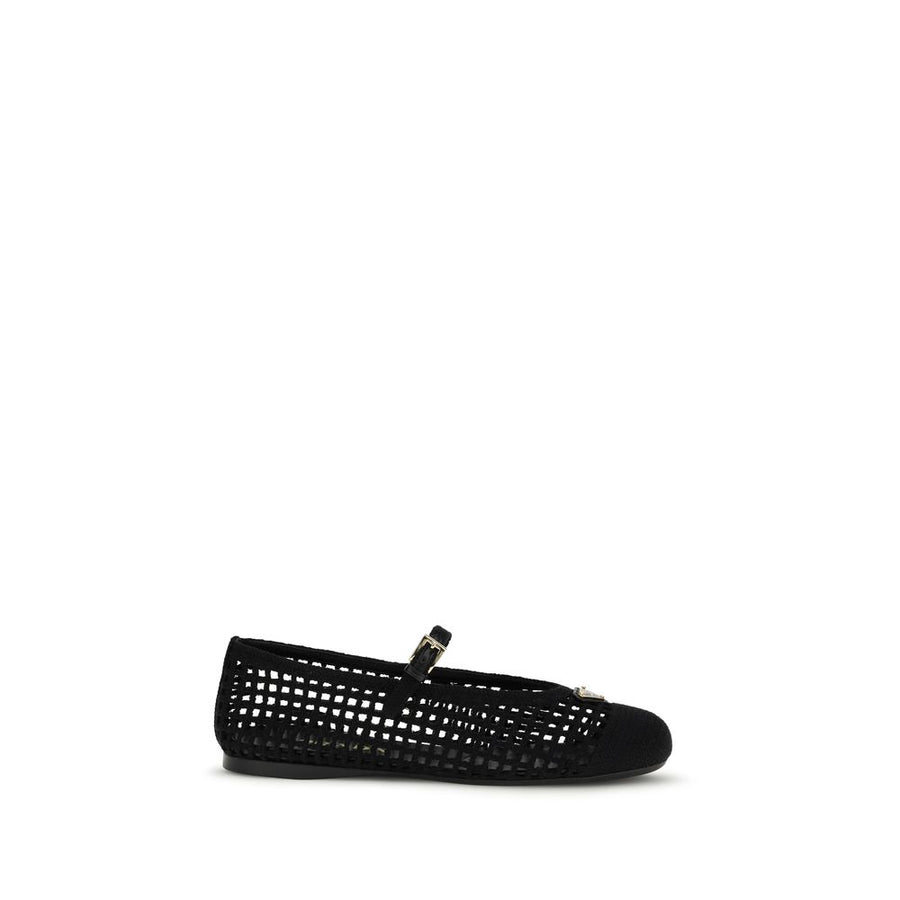 Black Cotton Ballet Flats
