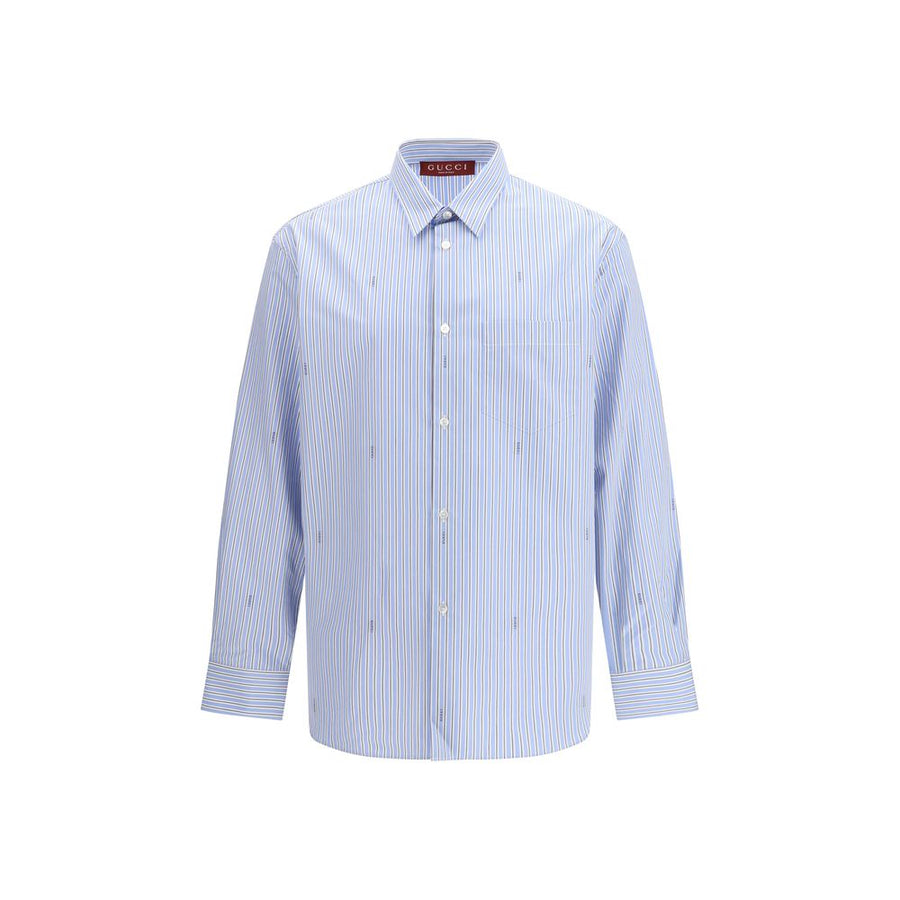 Blue Cotton Pattern Shirt