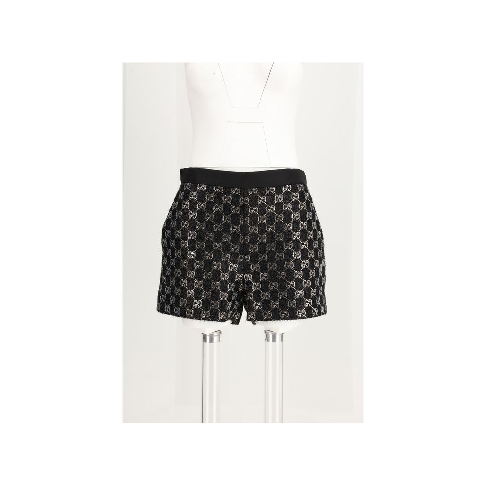 Black Viscose Shorts