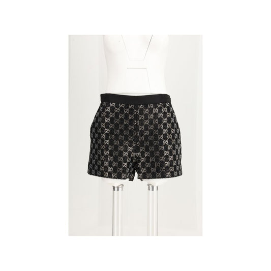 Black Viscose Shorts