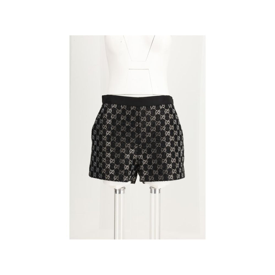 Black Viscose Shorts