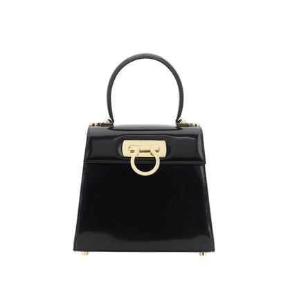Black Calf Leather Bos Taurus Handbag
