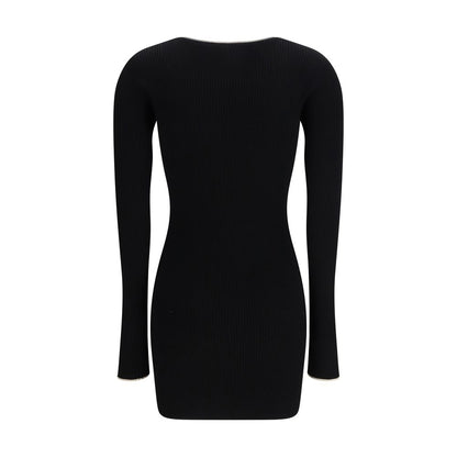 Black Viscose Casual Dress