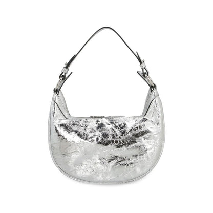 Silver Lamb Leather Shoulder Bag