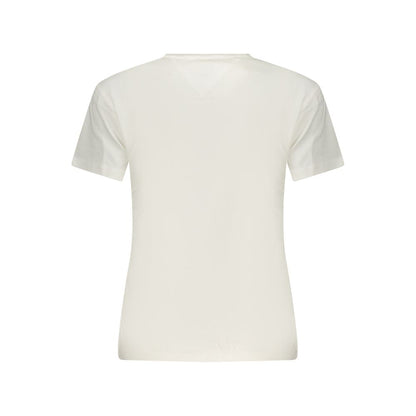 White Cotton Women T-Shirt