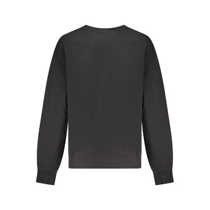 Black Cotton Women Sweatshirt