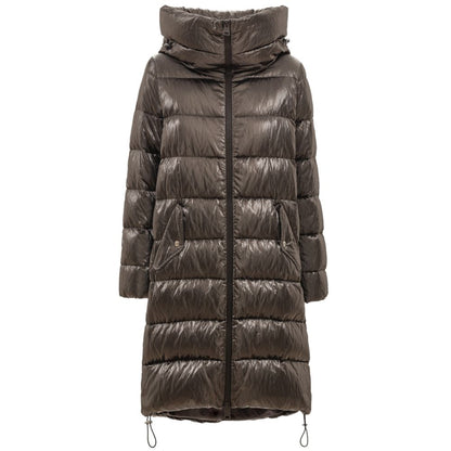 Gray Viscose Parka