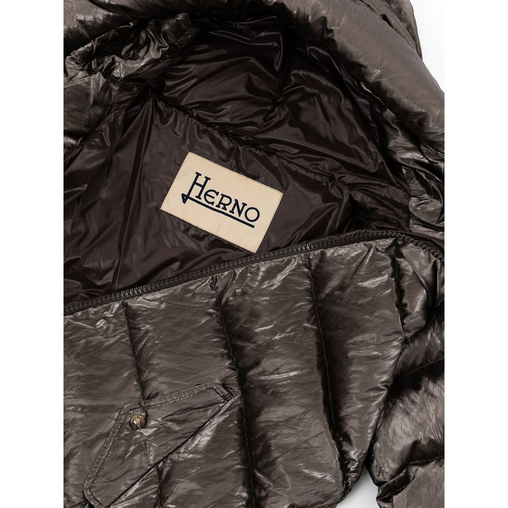 Gray Viscose Parka