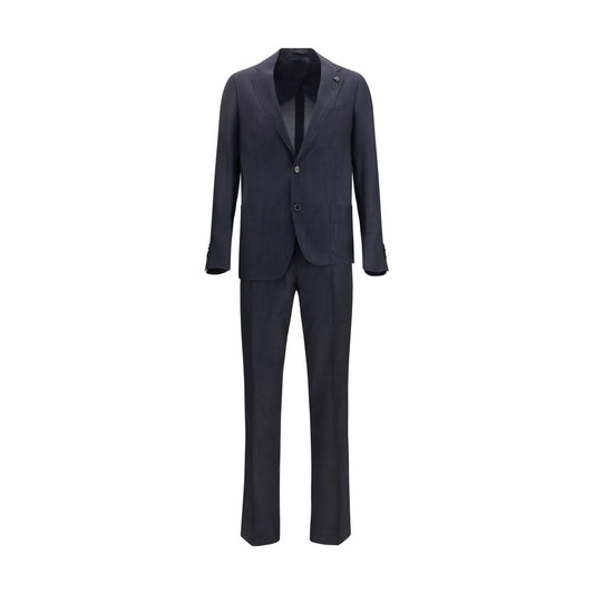 Blue Cotton Two-Piece Suit