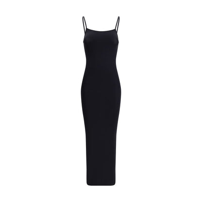 Black Polyamide Casual Dress