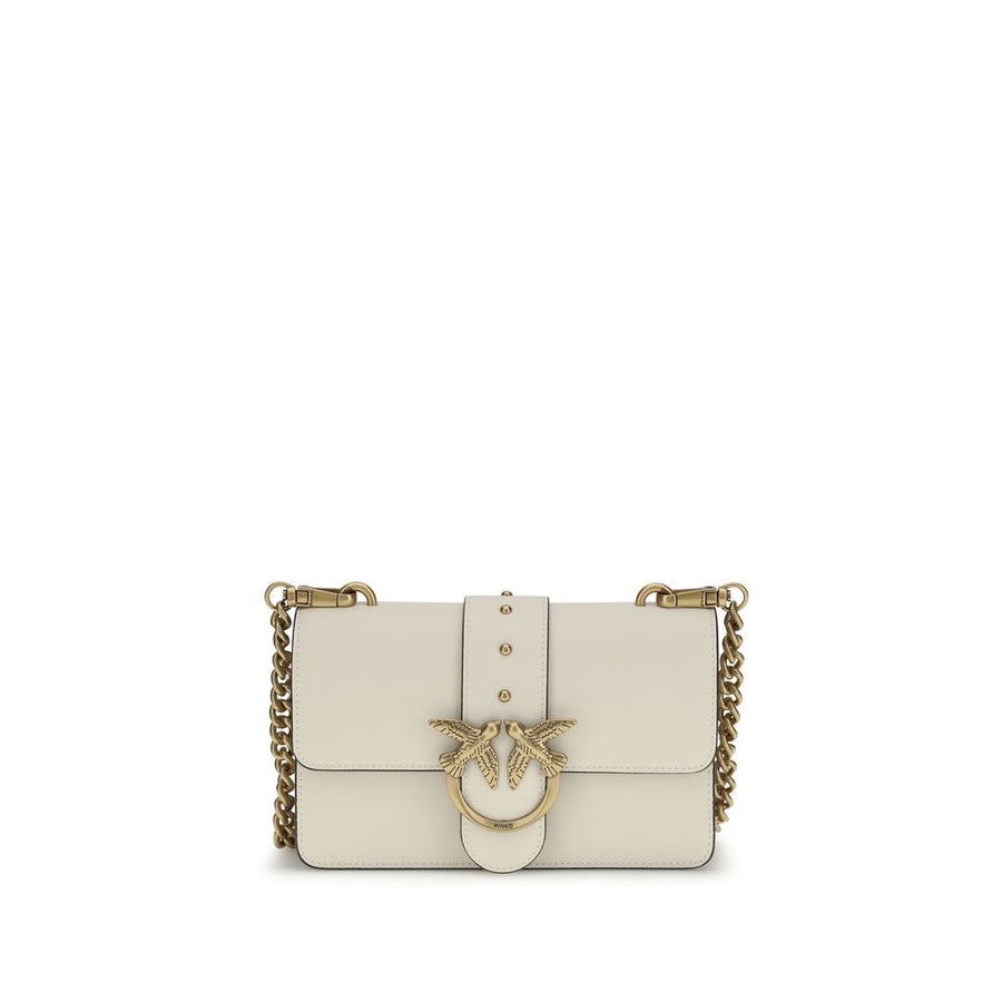 Beige Calf Leather Bos Taurus Shoulder Bag