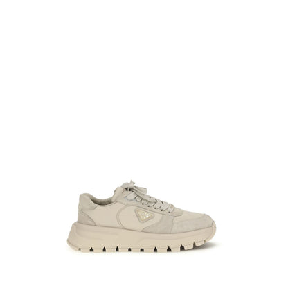 Beige Calf Leather Bos Taurus Athletic Sneakers