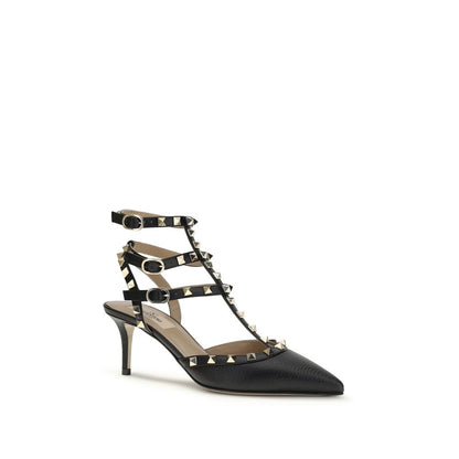 Black Calf Leather Bos Taurus High Heel Pumps