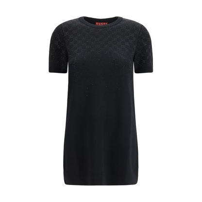 Black Wool Casual Dress